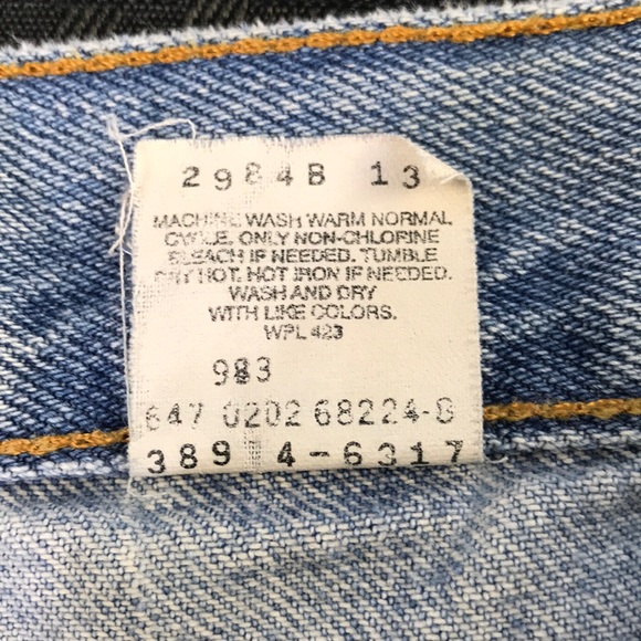 Vintage Levi’s Distressed Cut-Off Jean Shorts - Picture 5 of 5